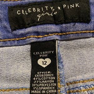 Jeans bought from JC Penny I believe, super stretchy, size “12” or 0